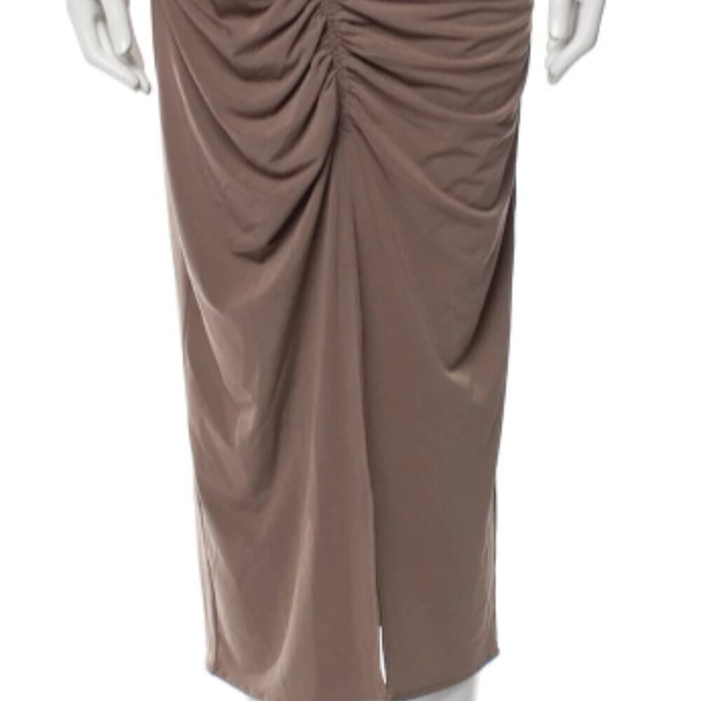 Self-Portrait One-Shoulder Ruched Midi Dress – Size 6 - Picture 16 of 17